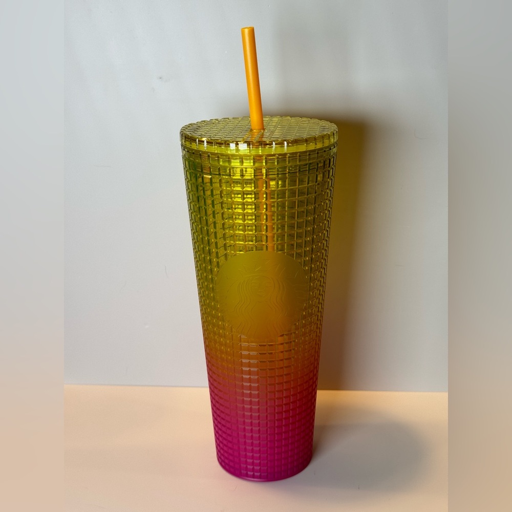 Starbucks pink and yellow ombré tumbler